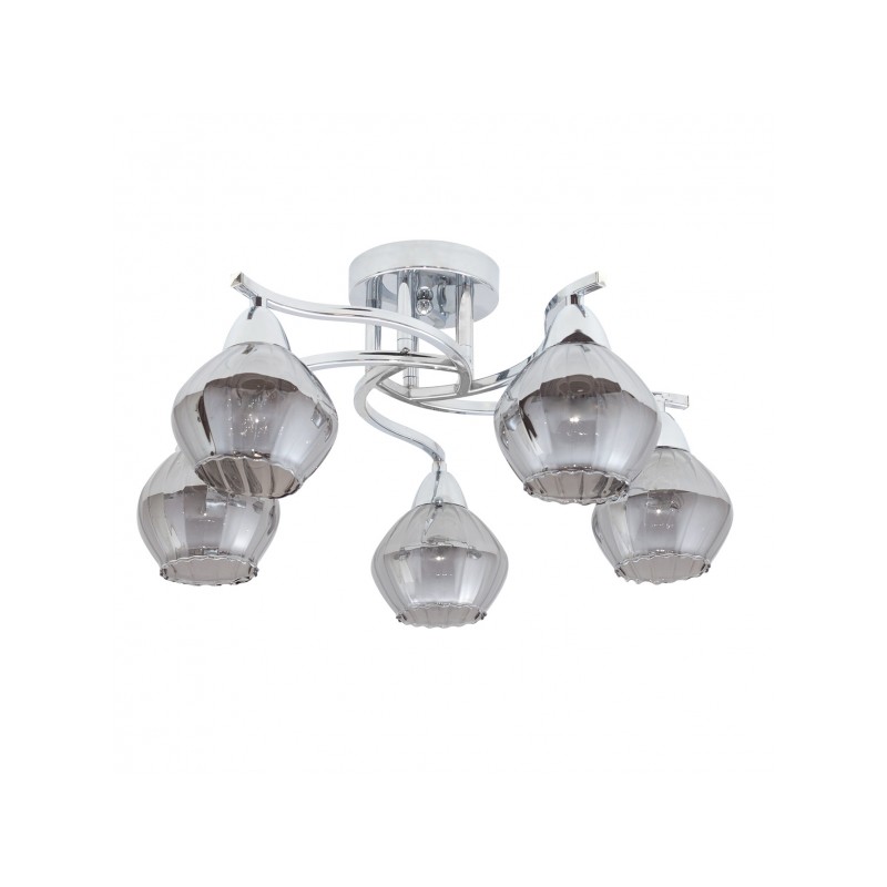 Lámpara Smoky cromo 5xE14 Fabrilamp 